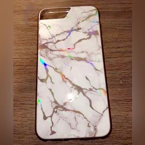 Holographic marble iPhone 7/8 plus phone case